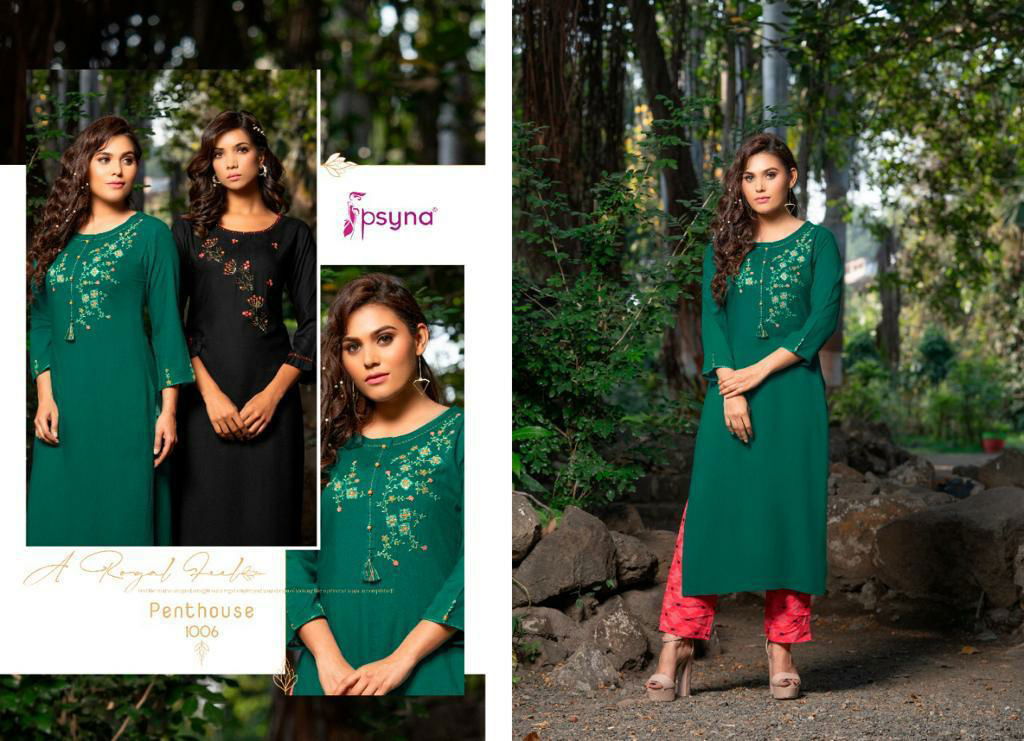 Penthouse By Psyna Kurtis With Bottom Catalog